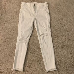 White, ripped American Eagle jeans